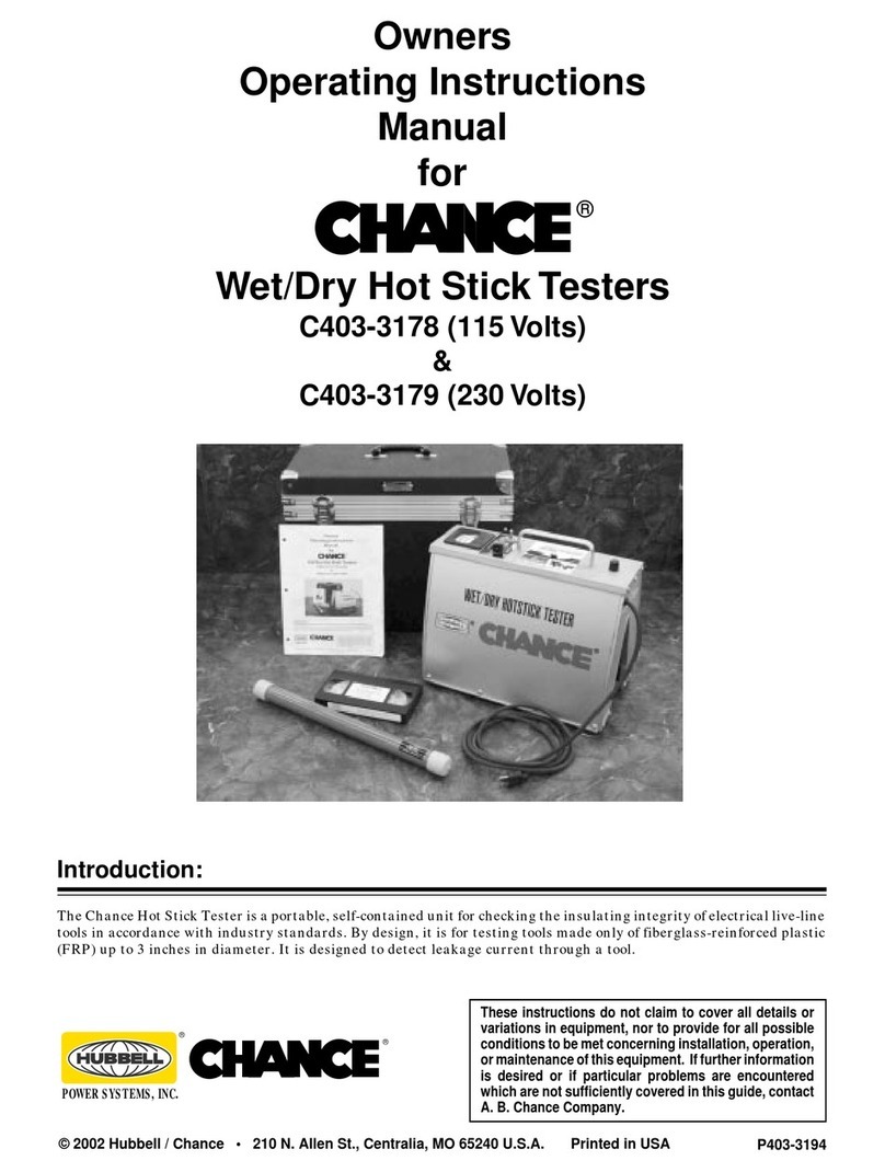 CHANCE C403-3178 Instruction Manual