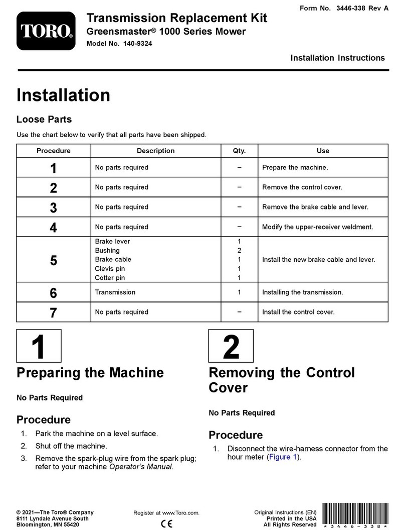 Toro 140-9324 User manual