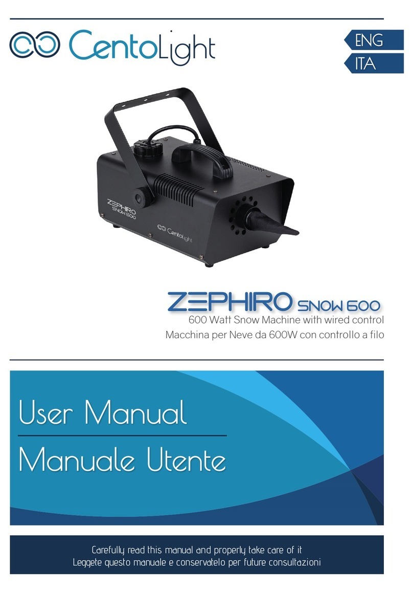 CentoLight ZEPHIRO SNOW 600 User manual