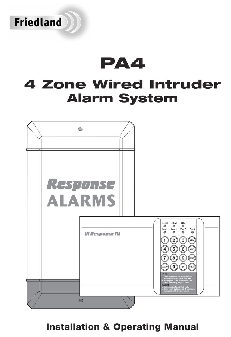 FRIEDLAND PA4 Installation instructions FRIEDLAND PA4 Installation instructions