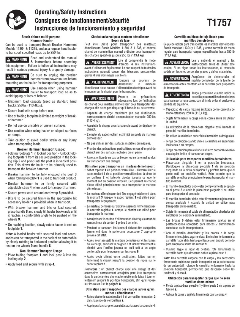 Bosch T1757 Operating/safety instructions