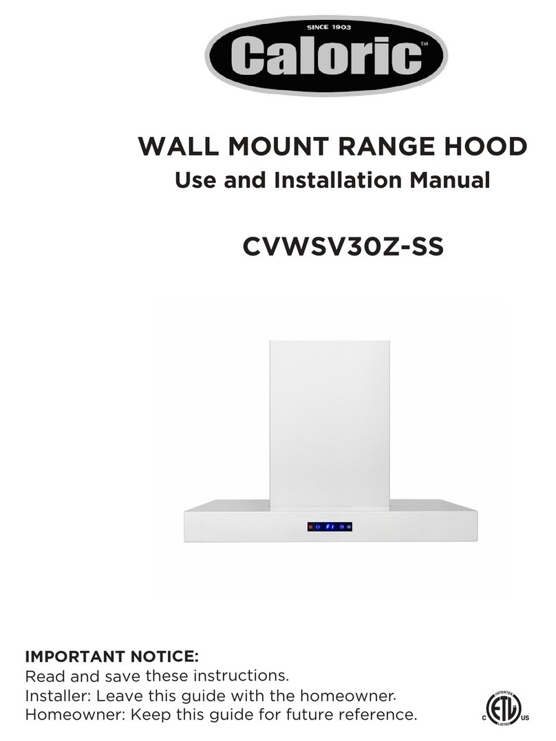 Caloric CVWSV30Z-SS Use and installation  manual
