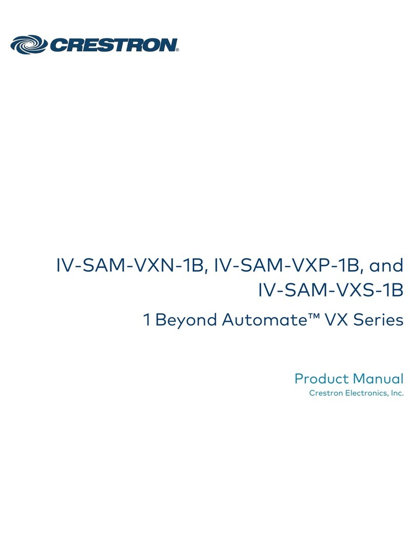 Crestron VX Series User manual Crestron VX Series User manual