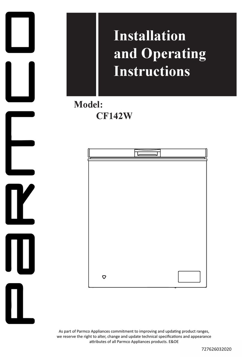 Parmco CF142W Installation and operating instructions