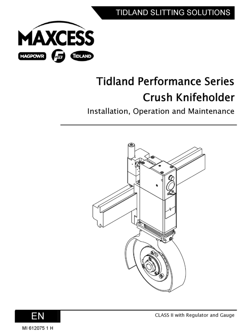 Maxcess Tidland Performance Series Installation operation & maintenance