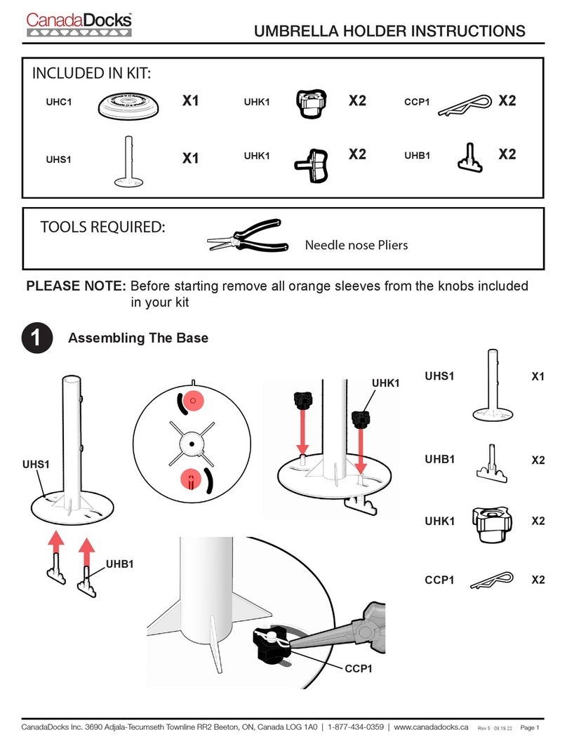 Canada Docks Umbrella Holder User manual