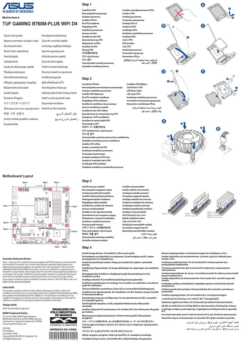 Asus TUF GAMING B760M-PLUS WIFI D4 User manual