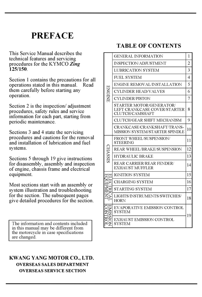KYMCO 125 ZING II QE - Service manual