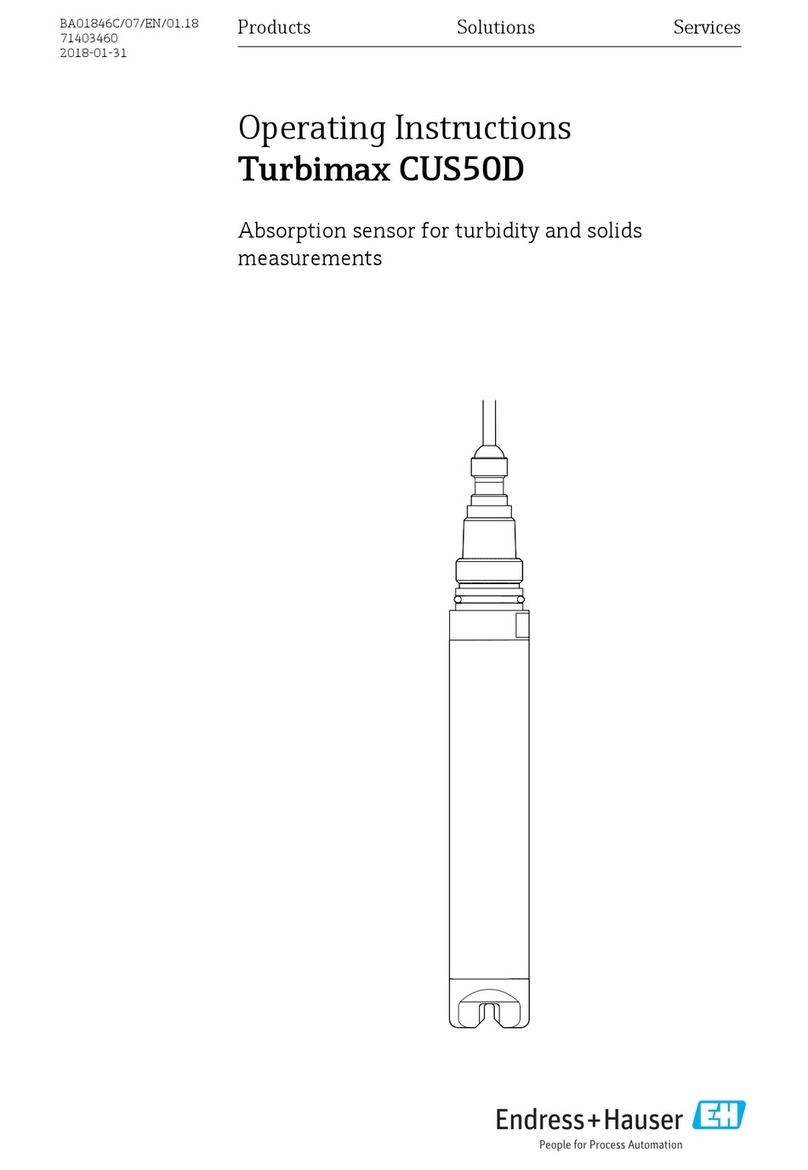 Endress+Hauser Turbimax CUS50D operating instructions