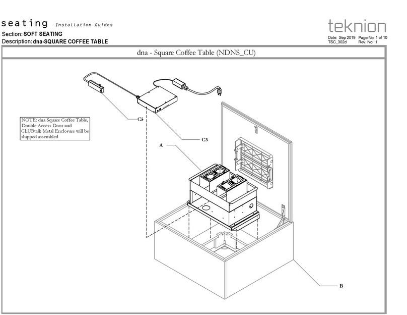 Teknion dna-SQUARE COFFEE TABLE User manual
