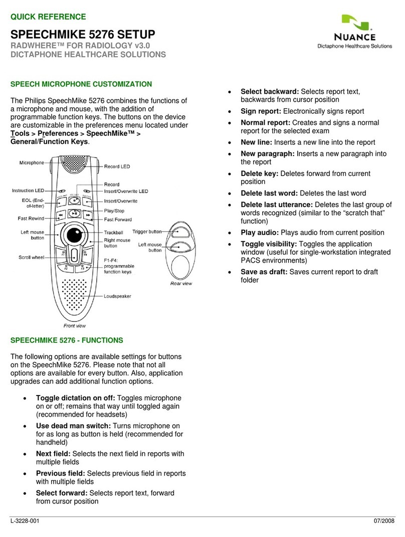 NUANCE SPEECHMIKE 5276 User manual