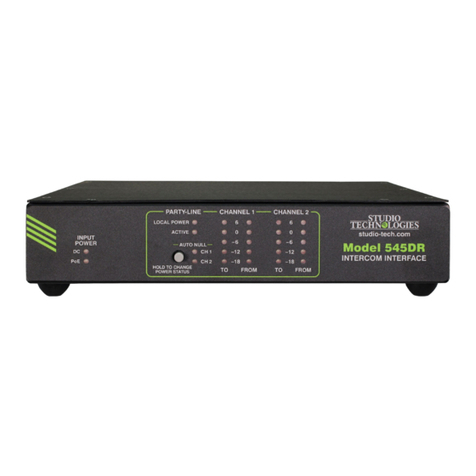 Studio Technologies 545DR User manual