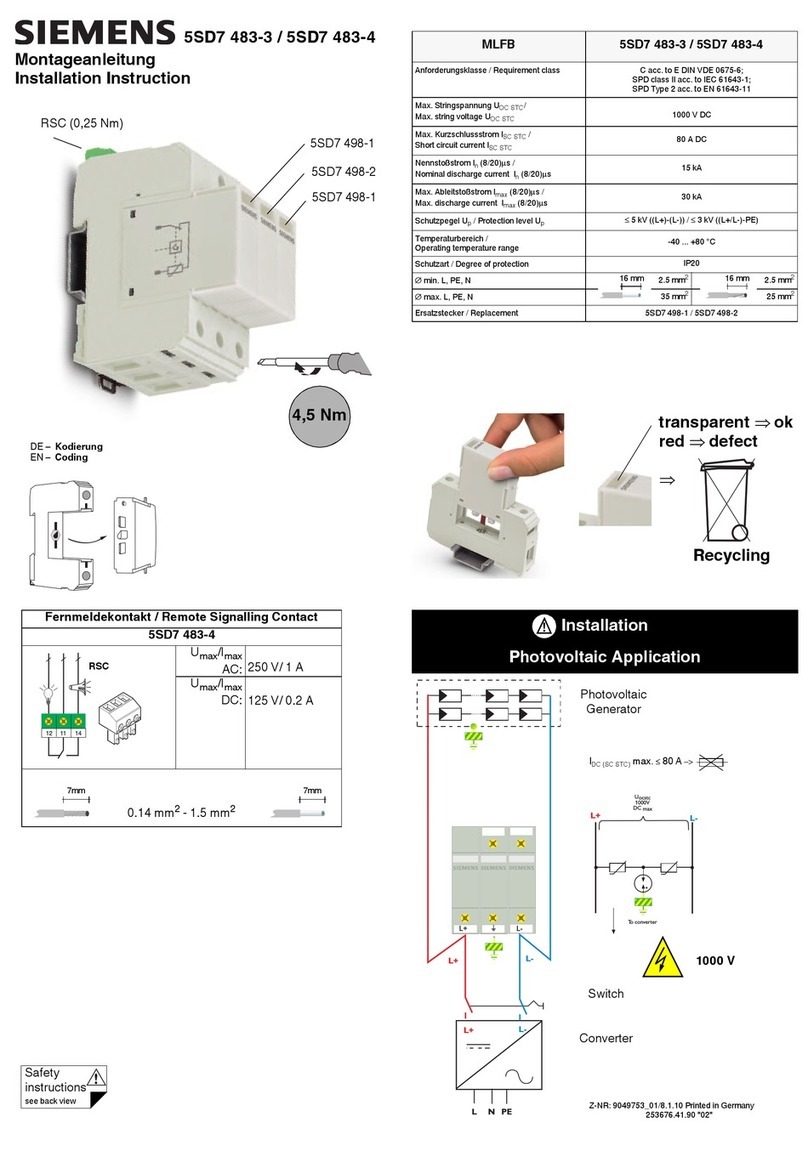 Siemens 5SD7 483-3 User manual Siemens 5SD7 483-3 User manual