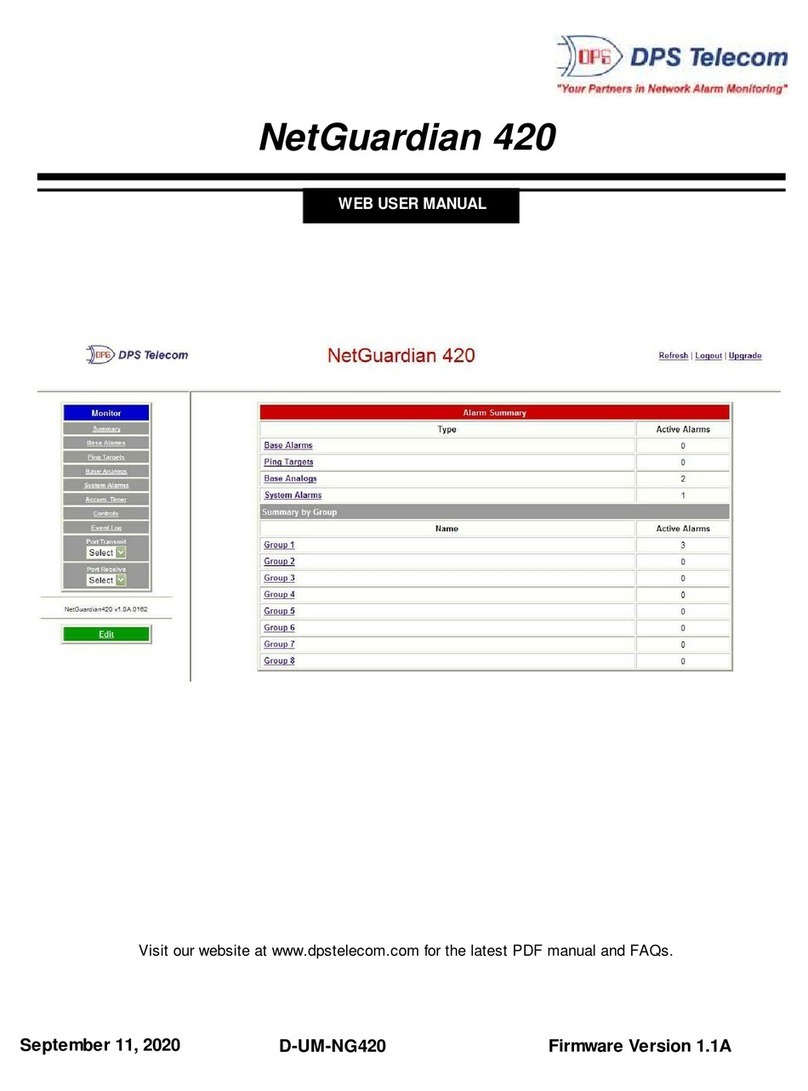 DPS Telecom NetGuardian 420 Web user manual DPS Telecom NetGuardian 420 Web user manual