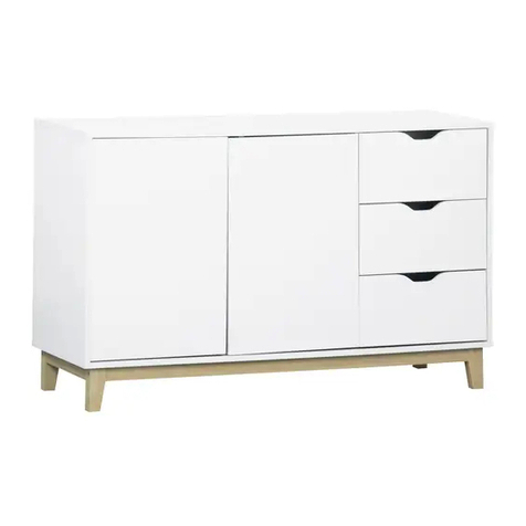 Meubilair Alma Scandi 3 Drawer 2 Door Buffet User manual