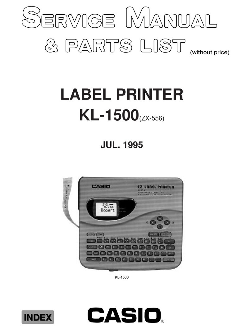 Casio KL-1500 Service manual and parts list