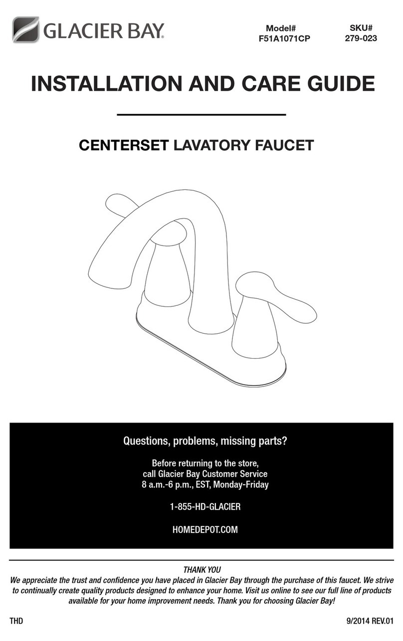 Glacier bay F51A1071CP Installation and care guide Glacier bay F51A1071CP Installation and care guide