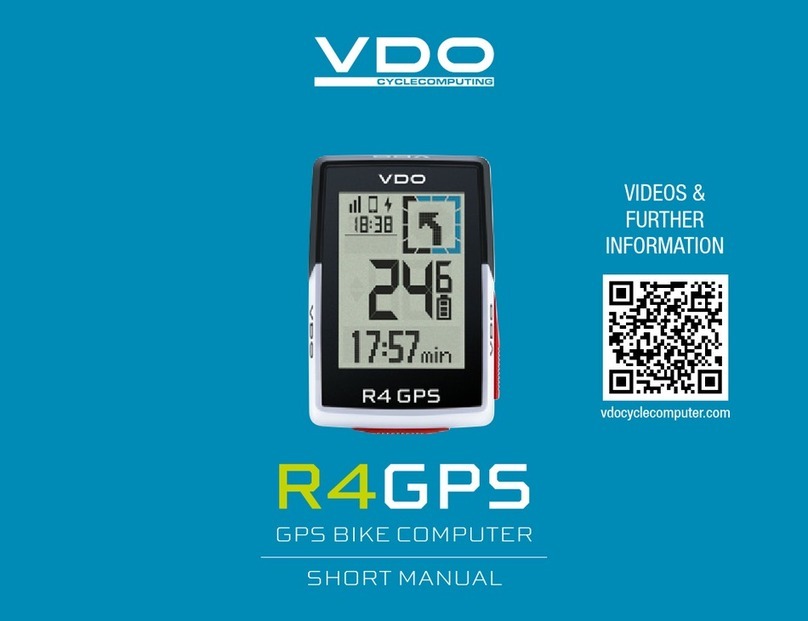 VDO Cyclecomputing R4GPS Short manual