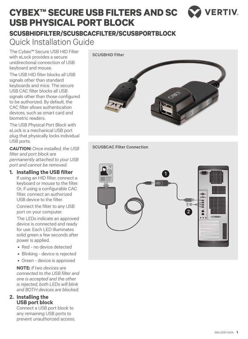 Vertiv CYBEX SCUSBH1DFILTER Quick installation guide