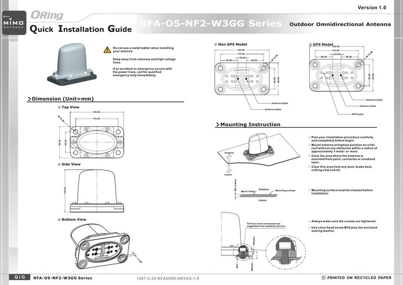 ORiNG RFA-O5-NF2-W3GG Series Quick installation guide