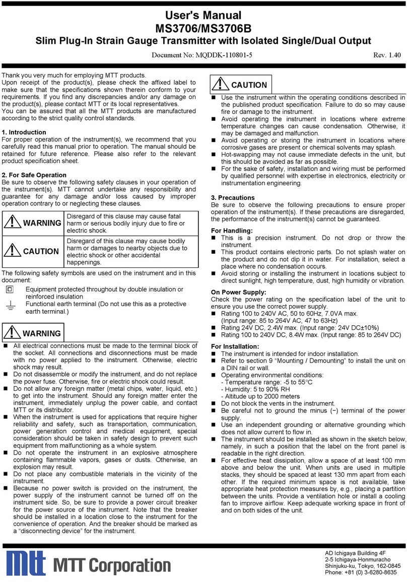 MTT MS3706 user manual