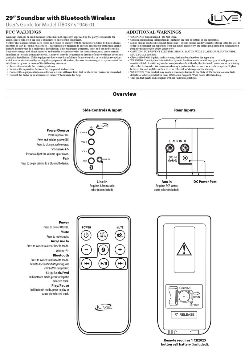 iLive ITB037 User manual