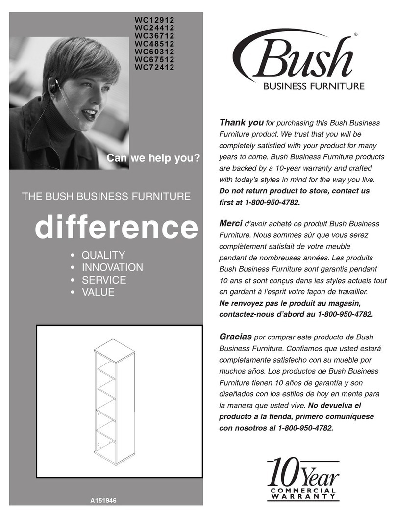 Bush Business Furniture WC12912 Assembly instructions