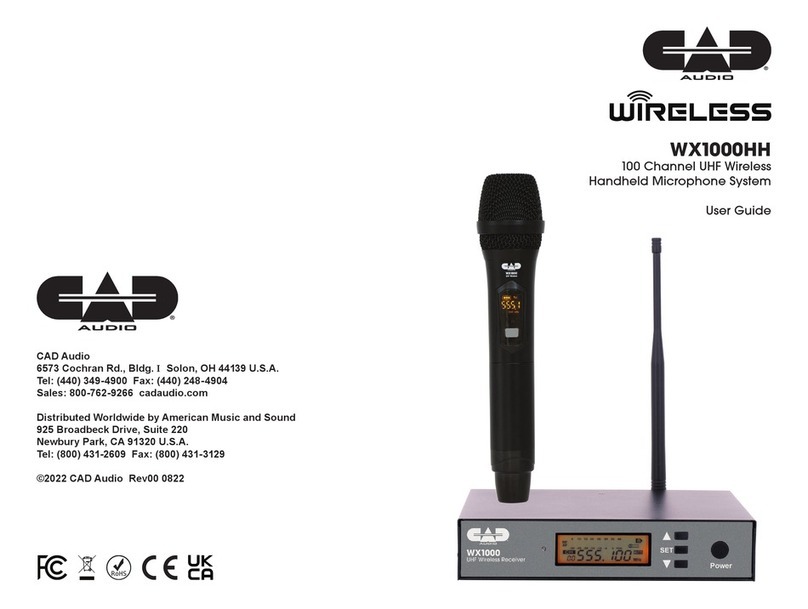 CAD Audio WX1000HH User manual CAD Audio WX1000HH User manual