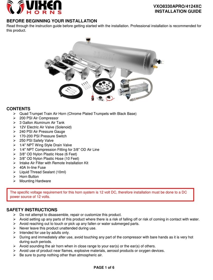 Vixen Horns VXO8330APRO/4124XC installation guide