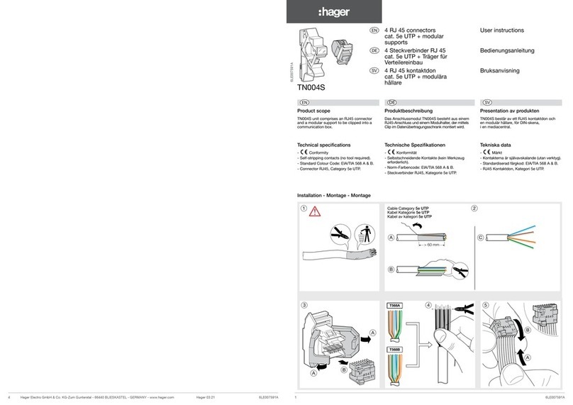 hager TN004S User manual