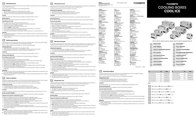 Dometic COOL ICE WCI13 User manual