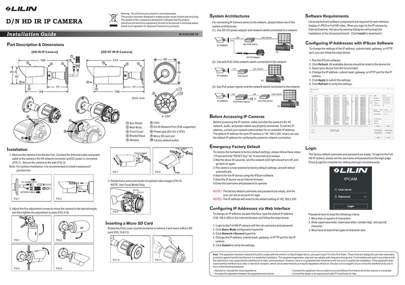 Lilin 66-8322CSB-1B installation guide