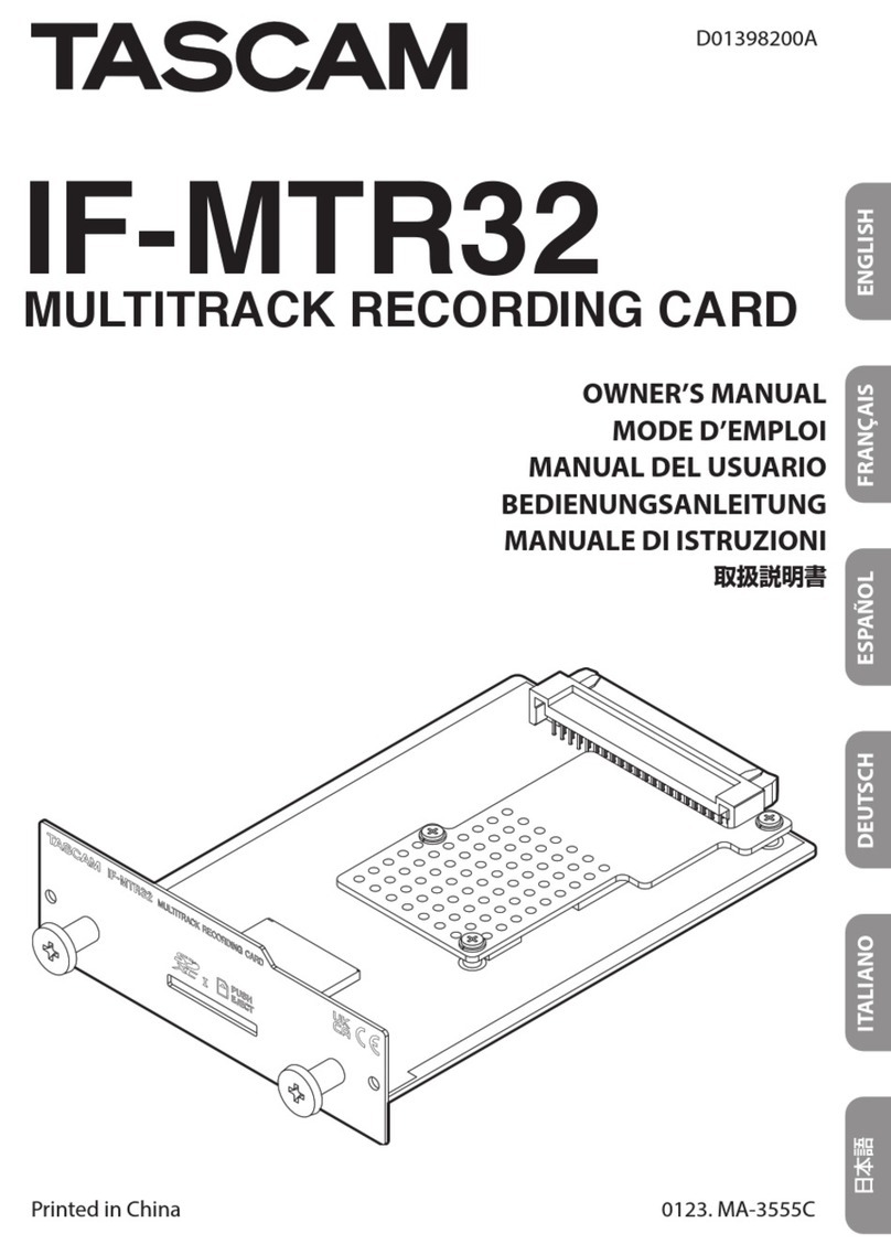 Tascam IF-MTR32 owner's manual