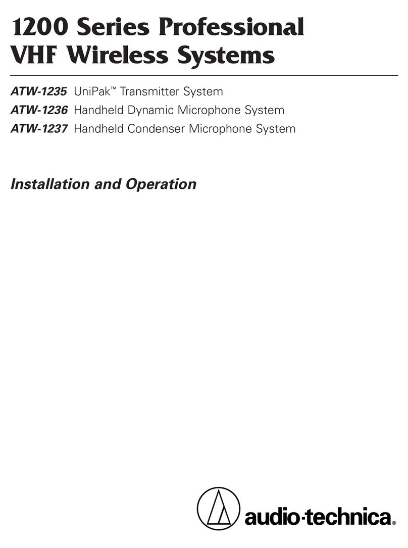 Audio Technica 1200 Series Installation and operation manual