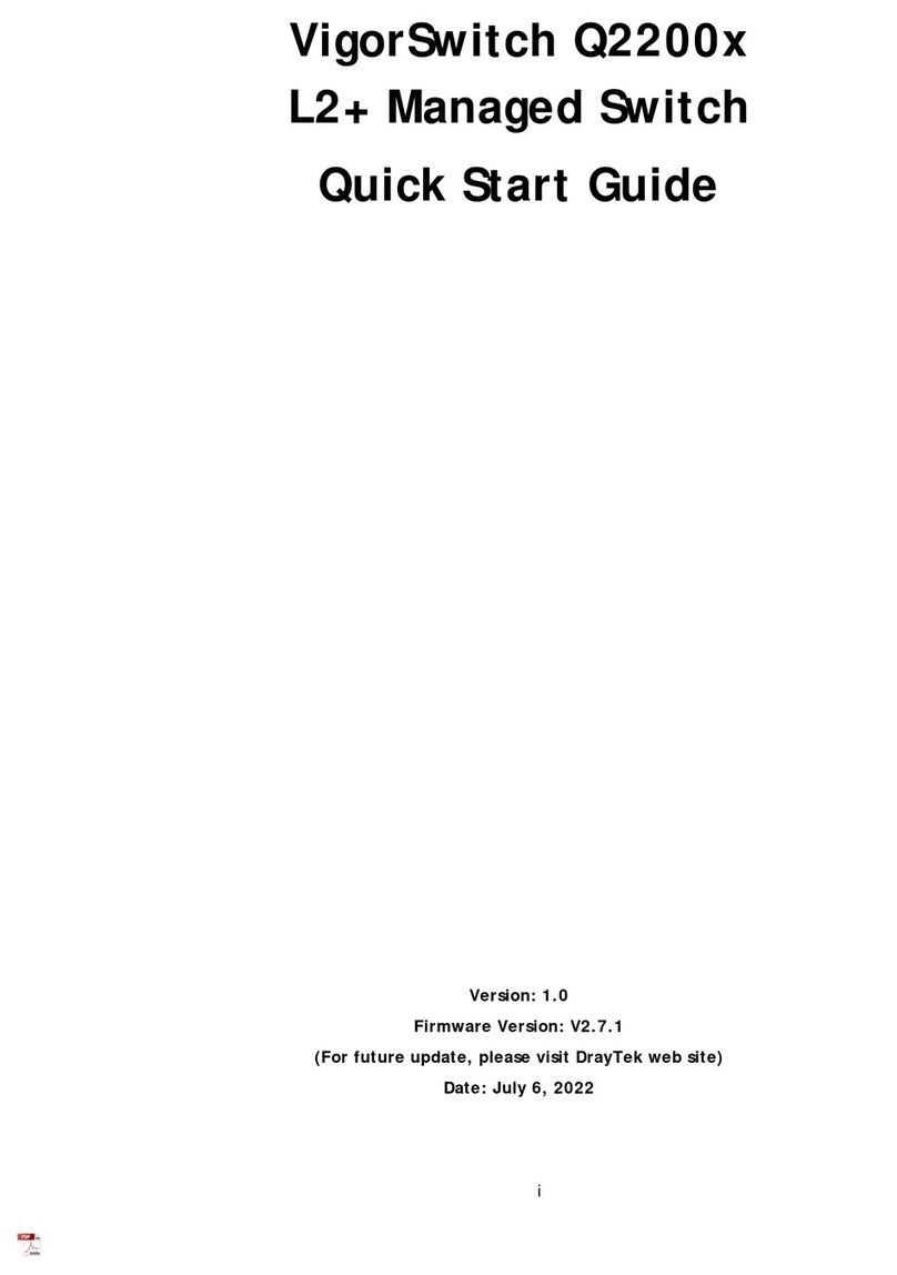 Draytek VigorSwitch Q2200x User manual Draytek VigorSwitch Q2200x User manual