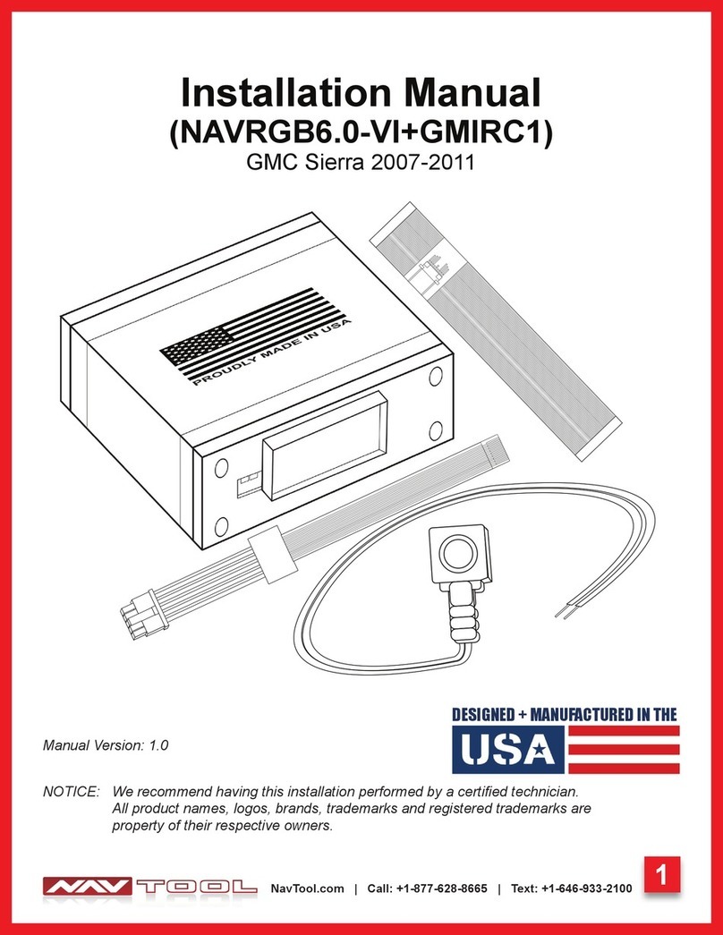 NAV TOOL NAVRGB6.0-VI+GMIRC1 installation manual