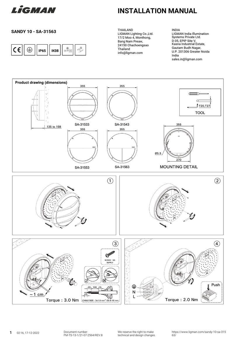 LIGMAN SANDY 10 installation manual
