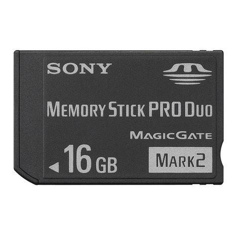 Sony Memory Stick PRO Duo MS-MT Series operating instructions