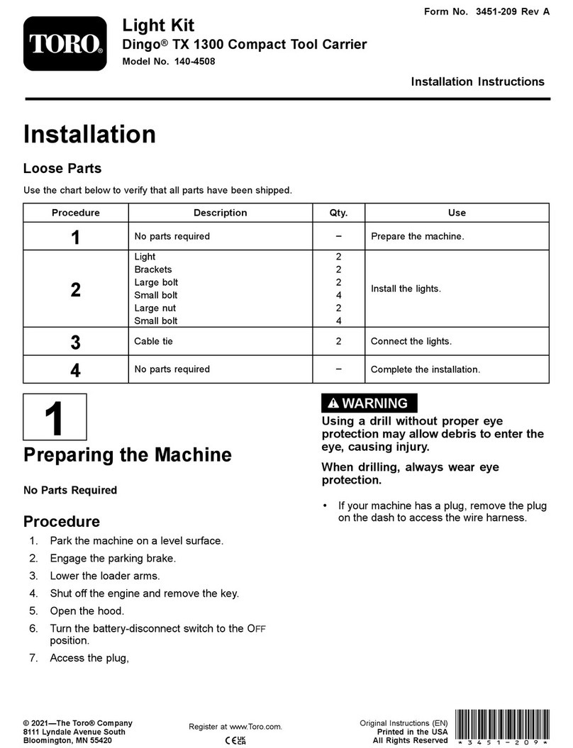 Toro 140-4508 installation instructions