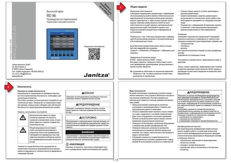janitza RD 96 User manual