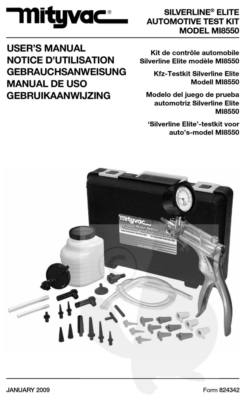 Mityvac SILVERLINE ELITE MI8550 user manual