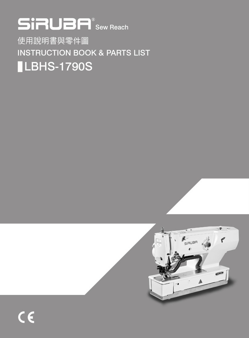 Siruba LBHS-1790S Instruction book / parts list