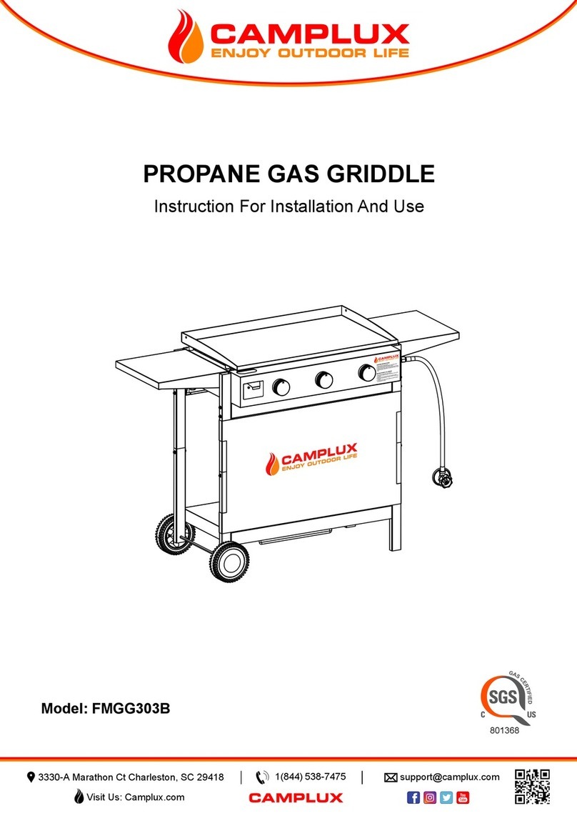 Camplux FMGG303B Instructions for installation and use