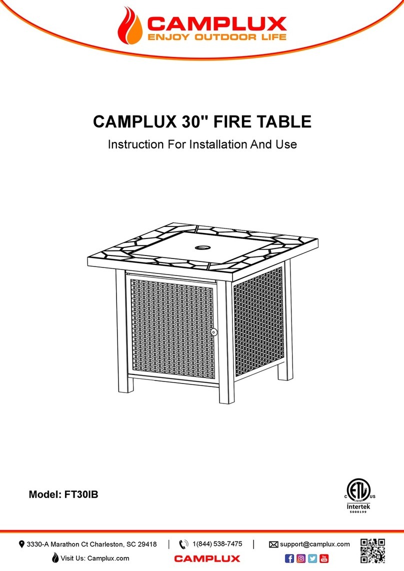 Camplux FT30IB Instructions for installation and use