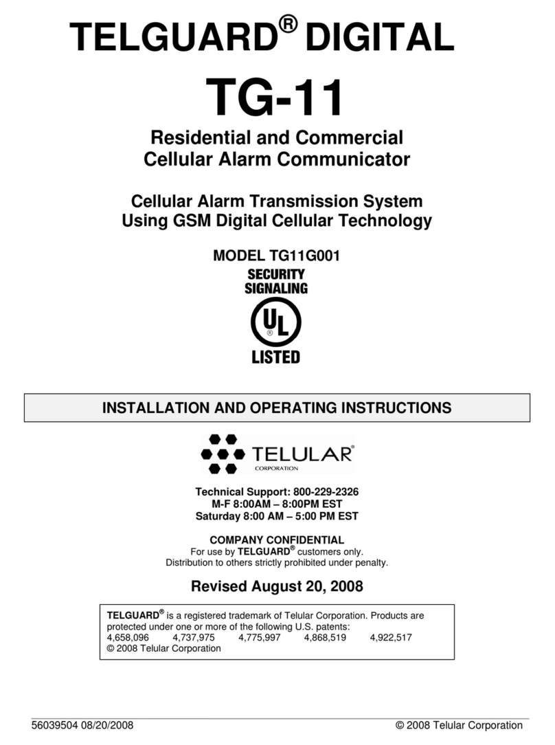Telguard Digital TG-11 User manual
