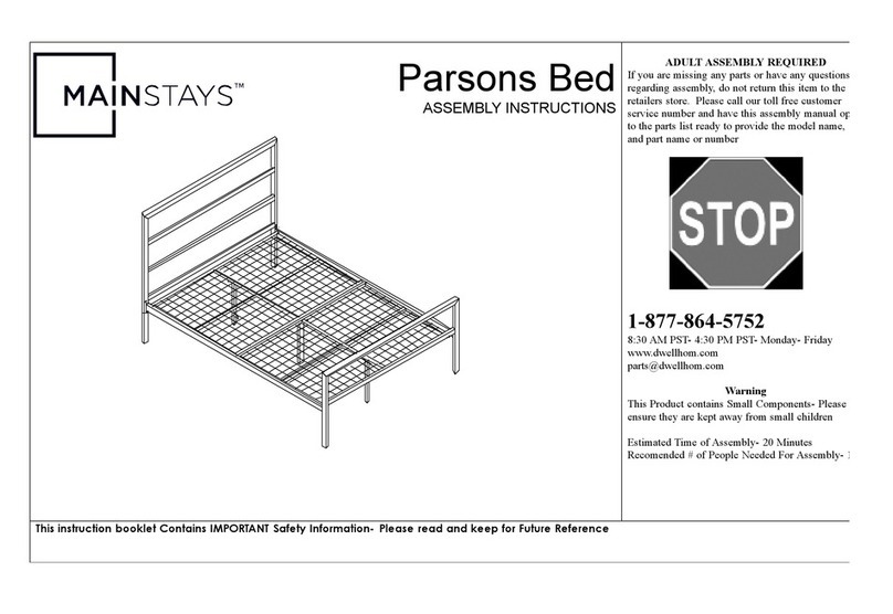Mainstays Parsons Assembly instructions