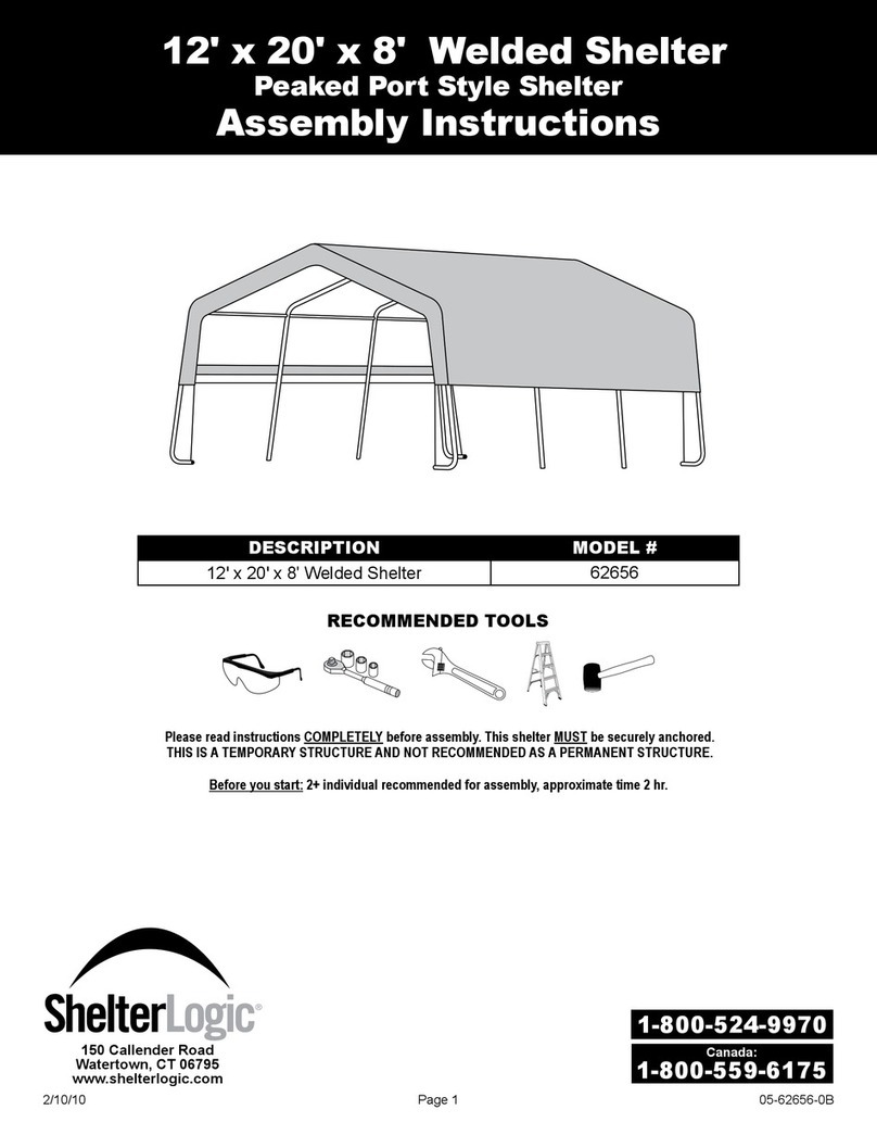 ShelterLogic 62656 Assembly instructions