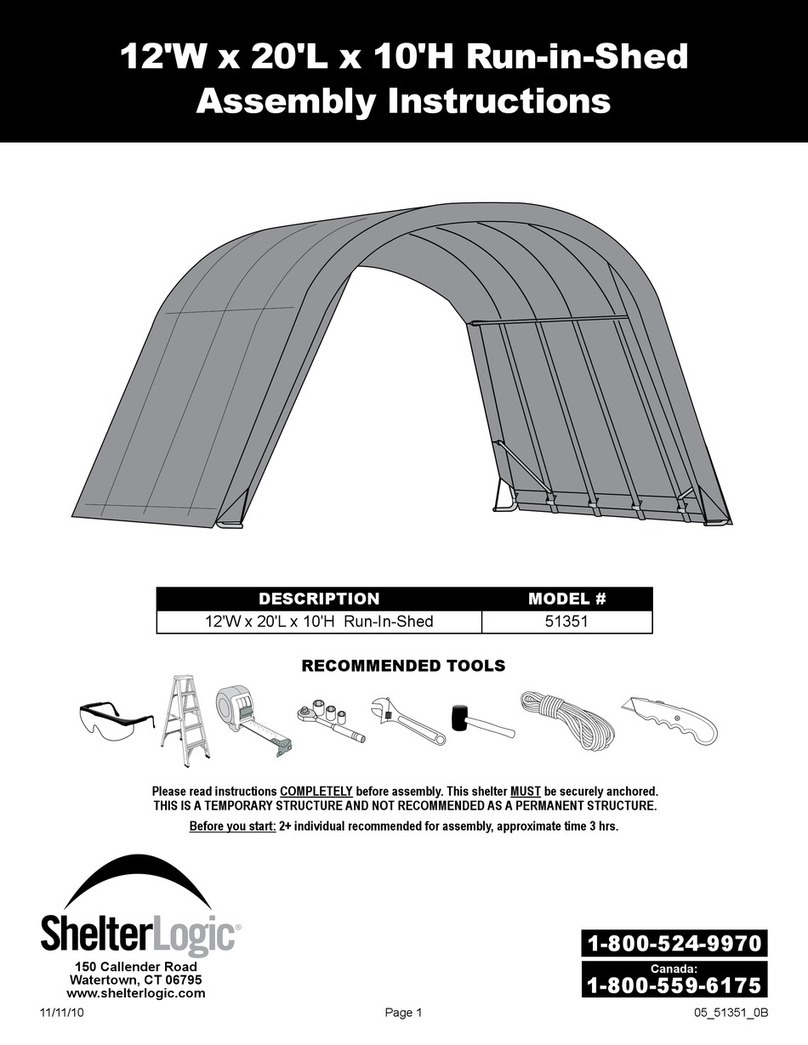 ShelterLogic 51351 Assembly instructions