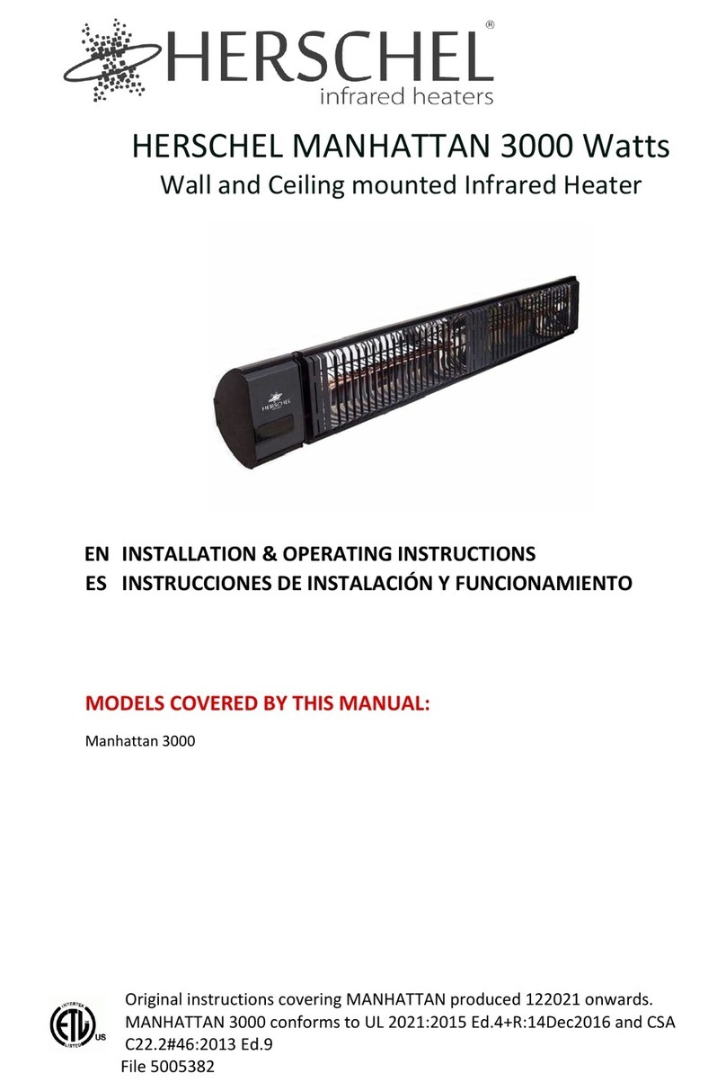 Herschel MANHATTAN 3000 Installation & operating instructions