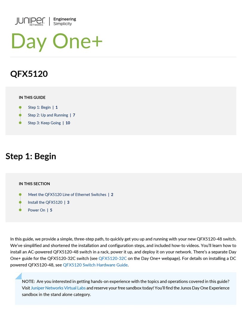 Juniper Day One+ QFX5120 User manual Juniper Day One+ QFX5120 User manual